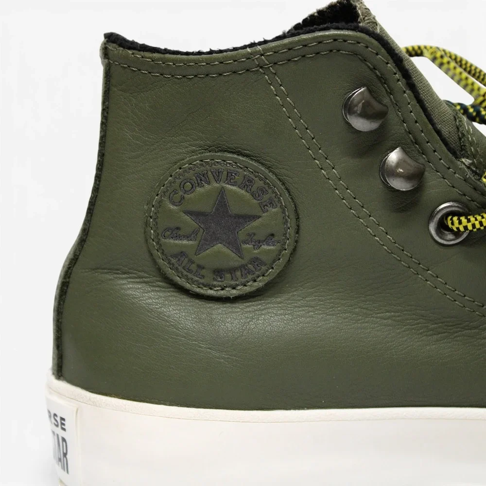 Converse Chuck Taylor Lugged Winter GORE-TEX Womens 5.5 Olive Green 566154C Good